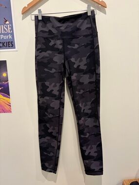 Lole Women's Black & Gray Camo High-Waist Leggings